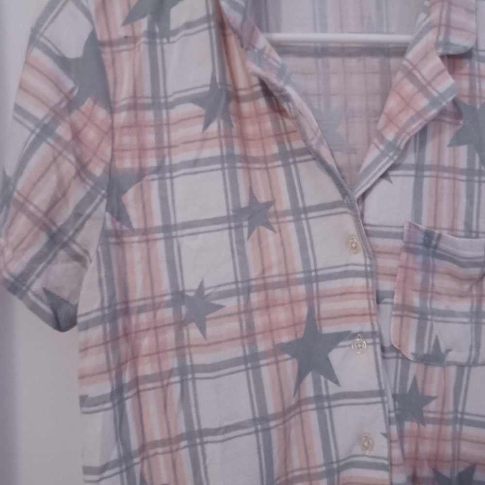 PINK STAR PIJAMA TOP - Picture 5 of 8